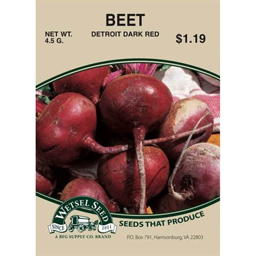 Wetsel Seed Beets - Detroit Dark Red (4.5g Packet)