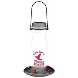 Hummingbird Feeder, Vintage Bottle, 18-oz.