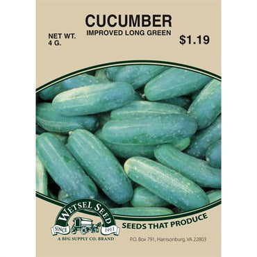 Wetsel Seed Cucumber - Long Green Improved (3g Packet)