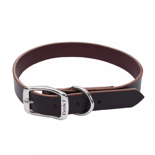 Coastal Pet Products Circle T Latigo Leather Town Dog Collar 1 x 22 (1 x 22)