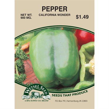 Wetsel Seed Peppers - California Wonder (900mg Packet)