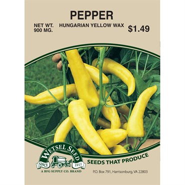 Wetsel Seed Peppers - Hungarian Wax - Hot (900mg Packet)