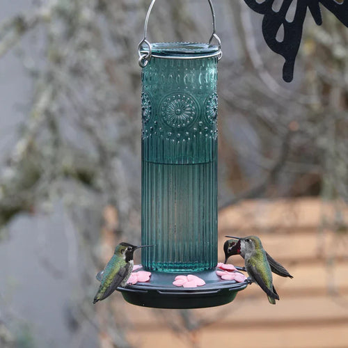 Nature's Way Bird Products Antique Glass Gravity Hummingbird Feeder