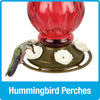 Nature's Way Bird Products Ruby Visions Antique Glass Gravity Hummingbird Feeder