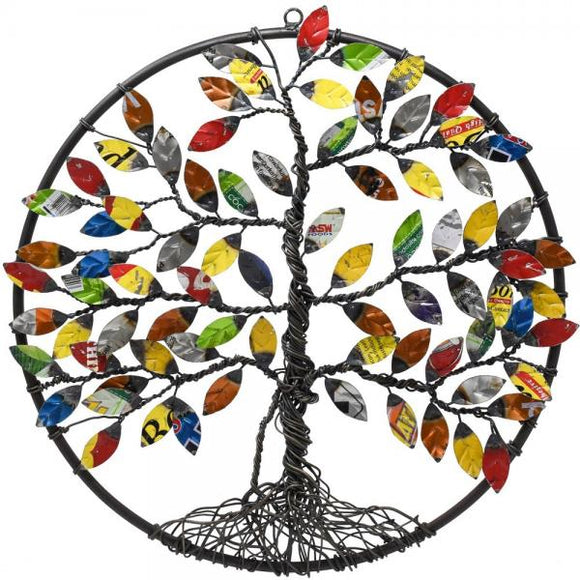 Gift Essentials Upcycled Metal Tree of Life Wall Decor