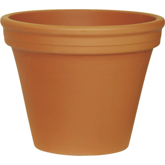 Ceramo 9-3/4 In. H. x 12-1/4 In. Dia. Terracotta Clay Standard Flower Pot