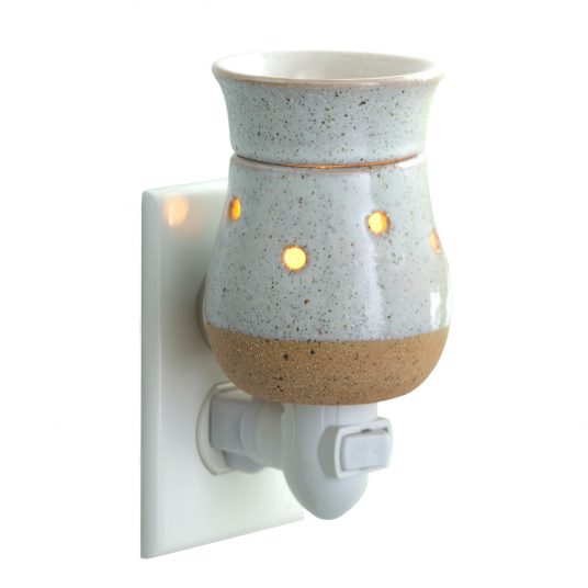 Candle Warmers Rustic White Pluggable Fragrance Warmer