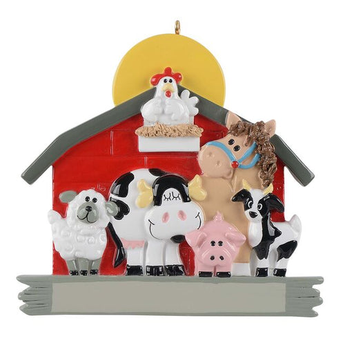 Rudolph and Me Barnyard Ornament