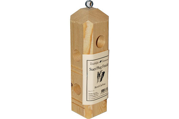Wildlife Sciences Suet Plug Feeder - Pine