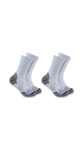 Women's Carhartt Force® Midweight Synthetic Blend Crew Sock 2 Pack