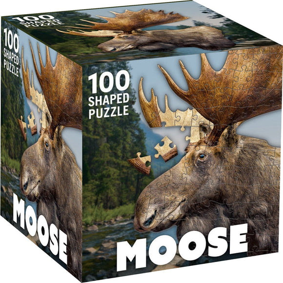 MasterPieces Moose 100 Piece Shaped Jigsaw Puzzle