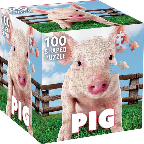 MasterPieces Pig 100 Piece Shaped Jigsaw Puzzle