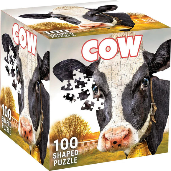 MasterPieces Cow 100 Piece Shaped Jigsaw Puzzle