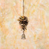 Ancient Graffiti Hanging Pine Cone with Bell Flamed Finish