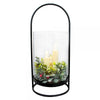 Gift Essentials Cylindrical Glass and Metal 3 Taper Lantern