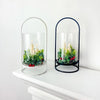 Gift Essentials Cylindrical Glass and Metal 3 Taper Lantern