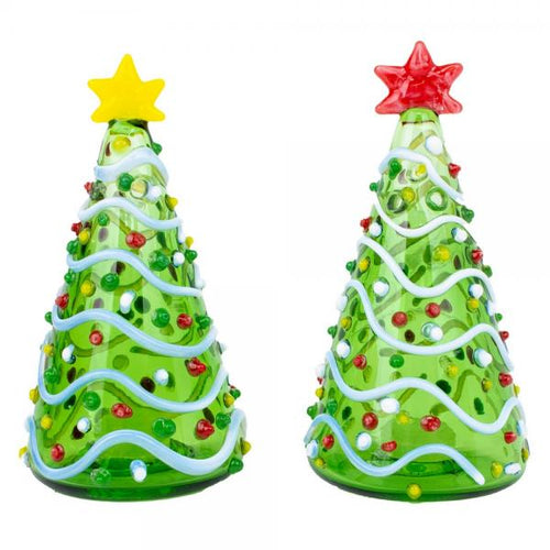 Gift Essentials Glass Christmas Tree Salt and Peppers