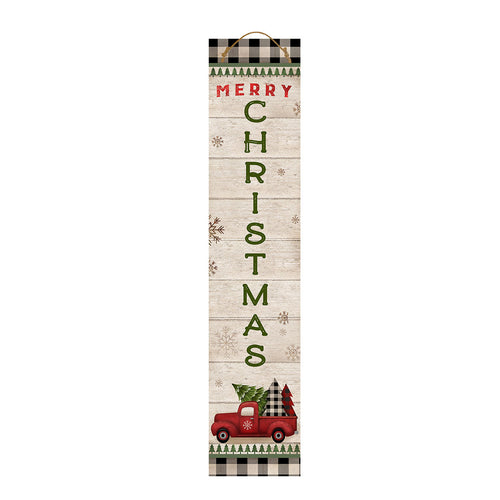 Briarwood Lane Fall Winter Truck Pine Reversible Porch Leaner