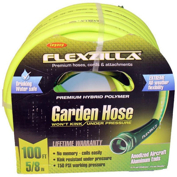 FLEXZILLA GARDEN HOSE (5/8 INCH X 100 FOOT, GREEN)