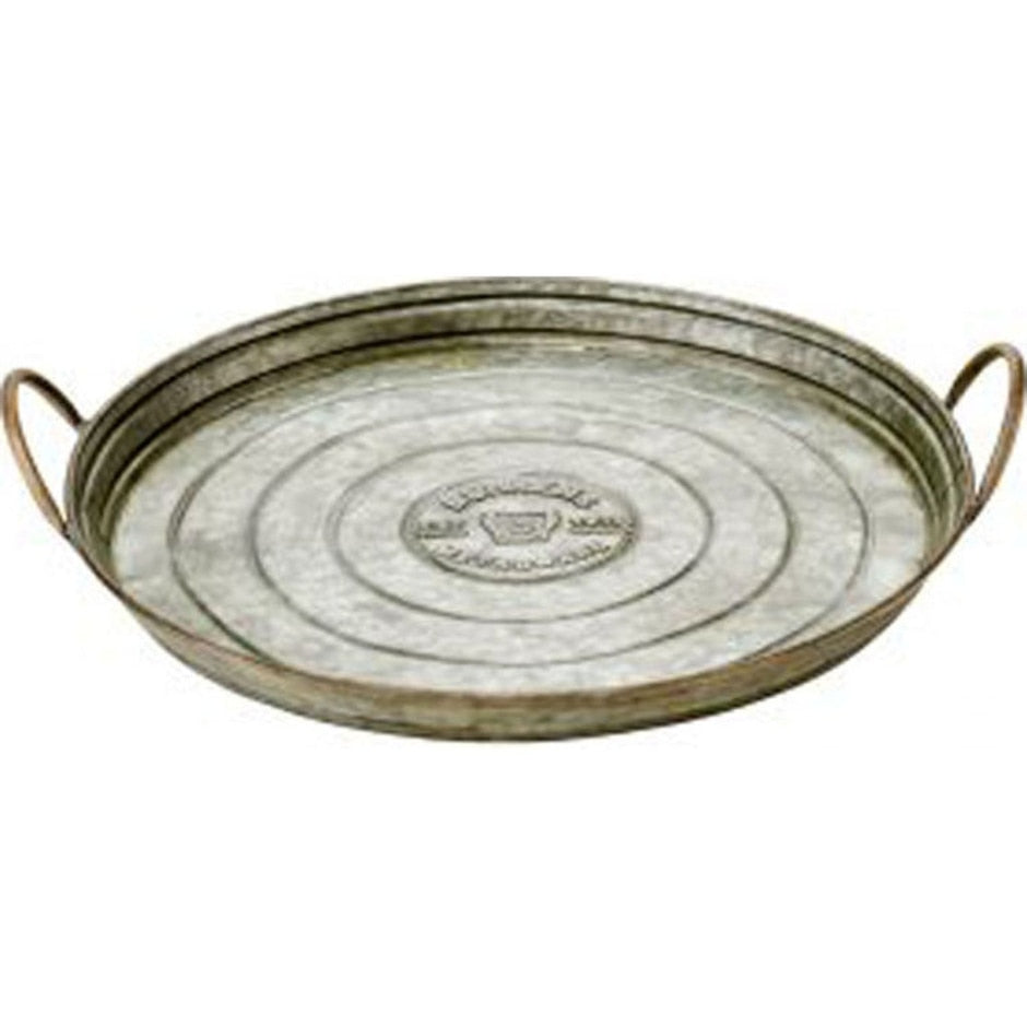 BEHRENS EMBOSSED AGED GALVANIZED TRAY (17 INCH) - De Motte, IN ...